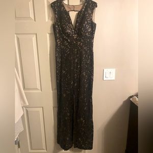 BCBG black sequin gown